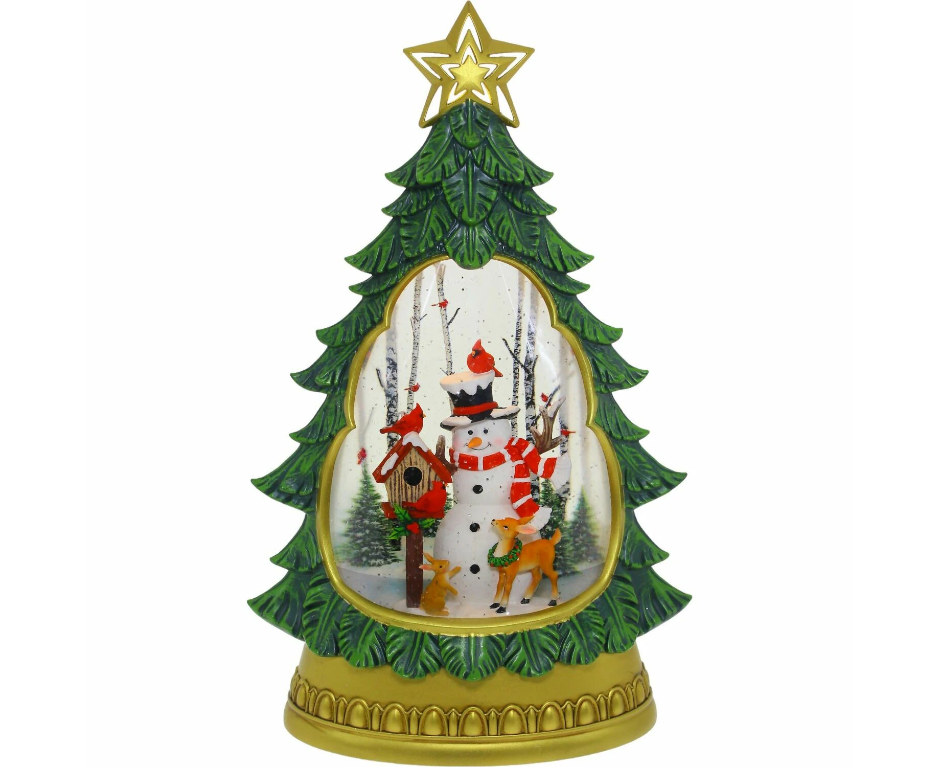 Cotton Candy - Xmas Lantern Christmas Tree With Snowman 32cm