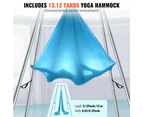 Aerial Yoga Frame & Hammock 9.67 ft with 551lbs Capacity for Indoor/Outdoor Yoga Rig (purple)