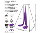 Aerial Yoga Frame & Hammock 9.67 ft with 551lbs Capacity for Indoor/Outdoor Yoga Rig (purple)