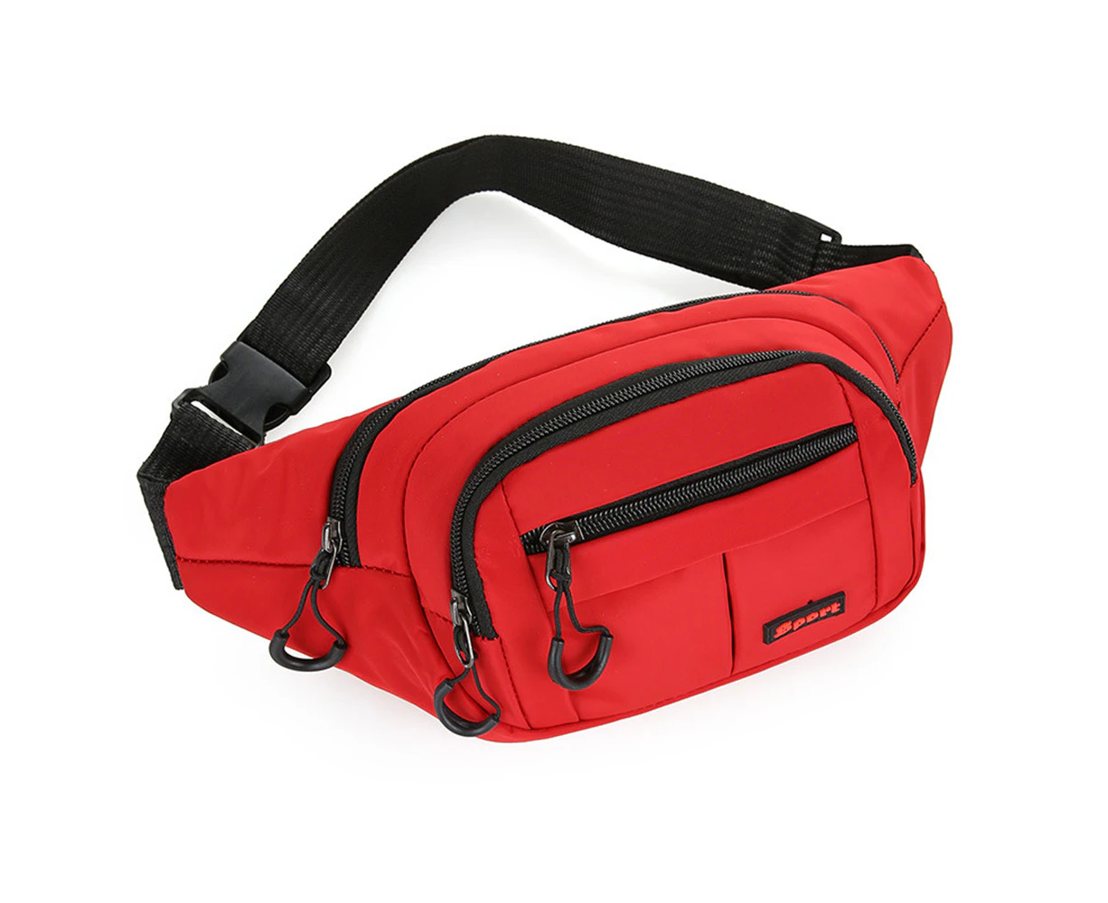 Fanny Pack for Men Women Crossbody Bag for Workout Traveling Casual Running Hiking Cycling -red