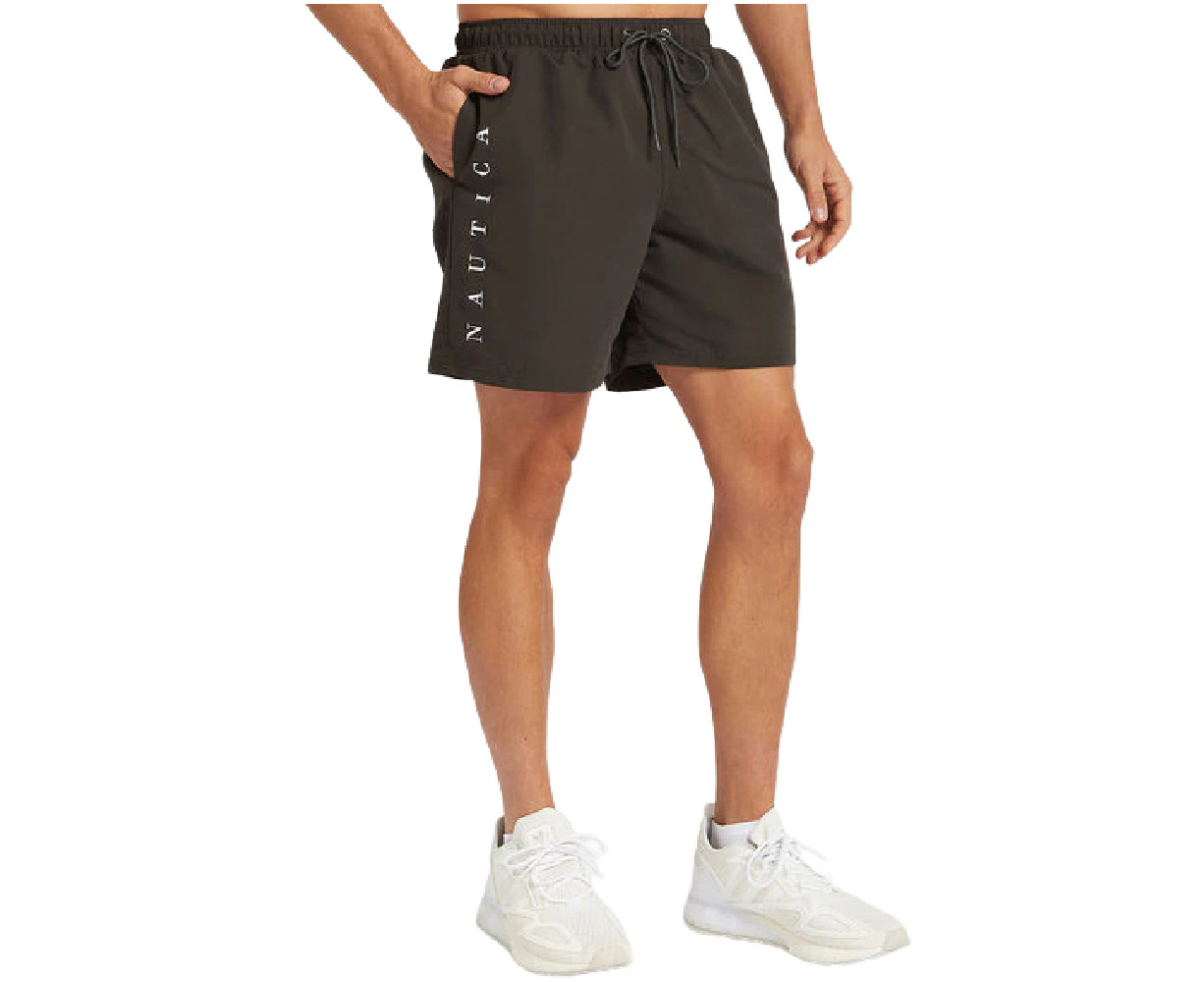 NAUTICA | COMPASS COLLECTION ASHORE 6" SWIM SHORTS BLACK