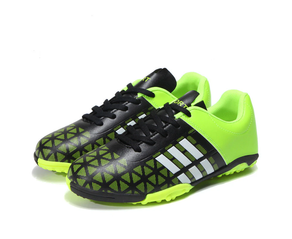 Soccer Shoes Men's Cleats Training Futsal Football Boots Men Sneakers Artificial society -Green