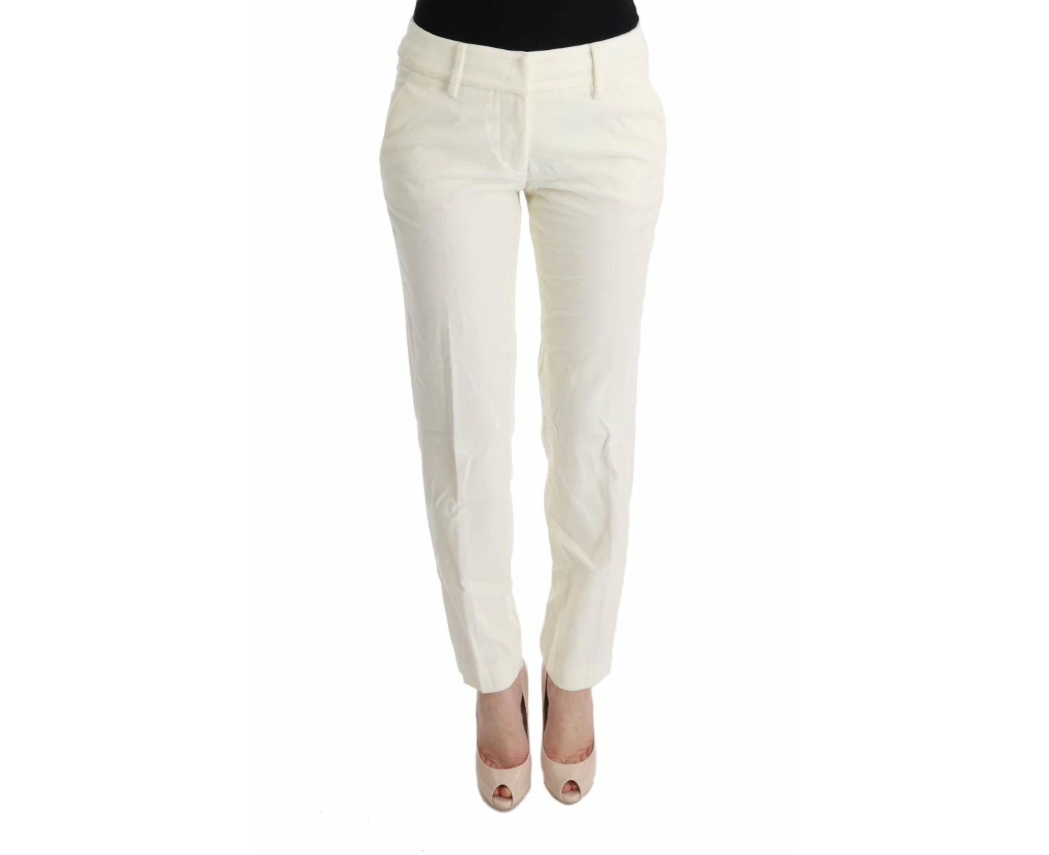 Ermanno Scervino Chic White Regular Fit Pants