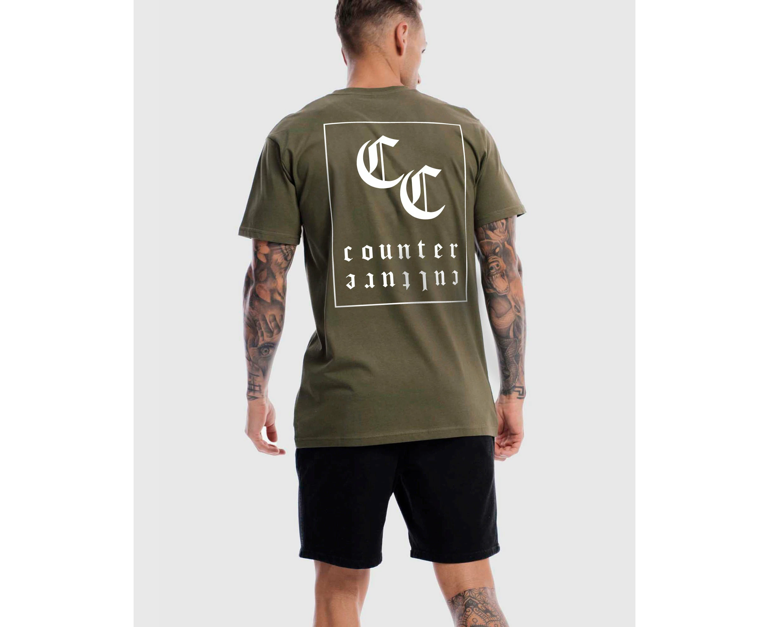 Counter Culture Mens Streetwear Fashion Celt Tee - Olive