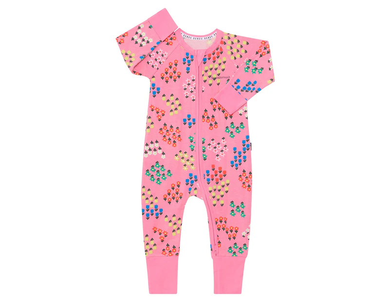 Bonds Baby/Toddler Zip Wondersuit - Blossomfield/Pink