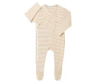 Bonds Baby Newbies Rib Zippy Suit - Cappuccino Time/Mascarpone