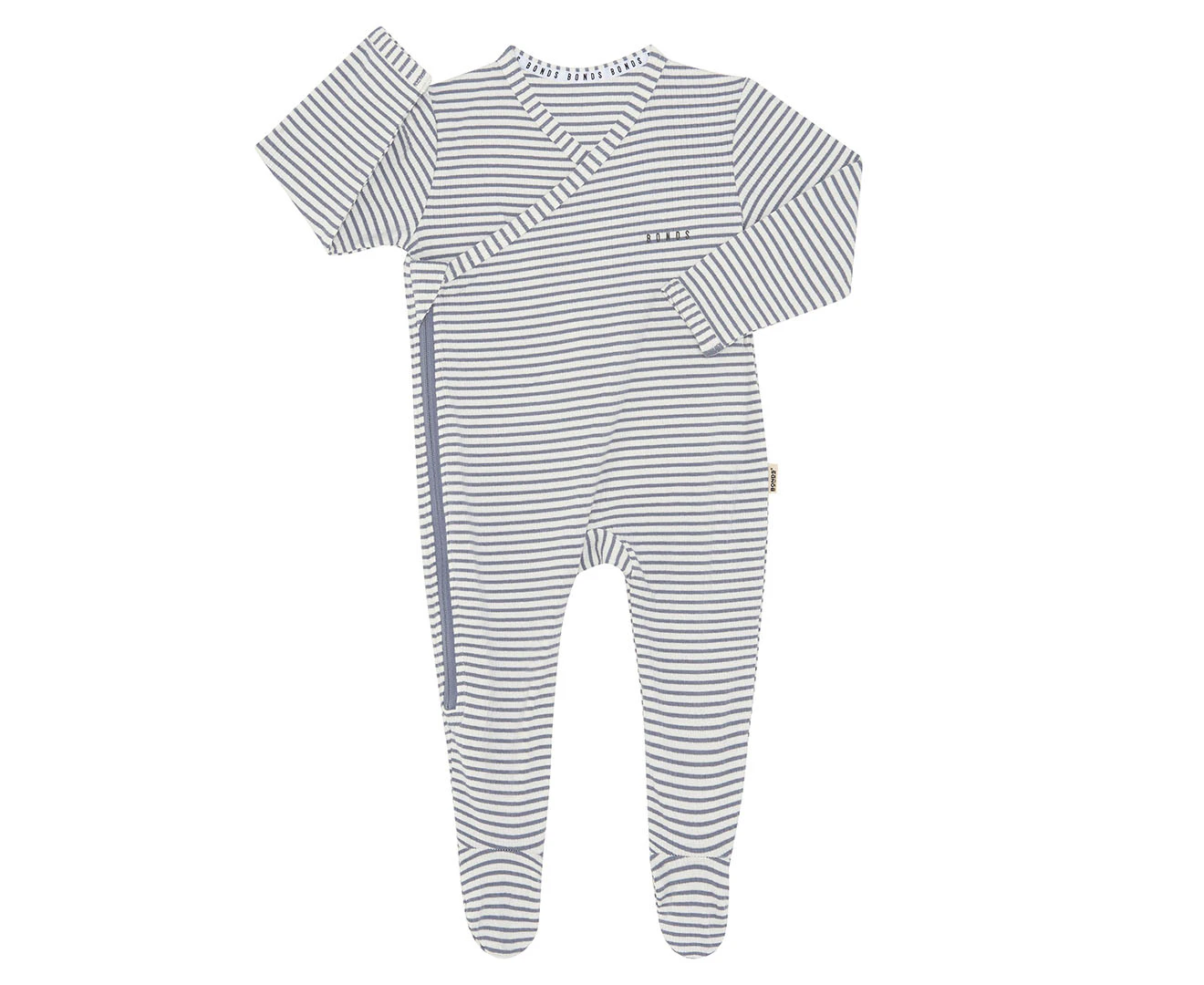 Bonds Baby Newbies Rib Zippy Suit - Paris Purple/Mascarpone