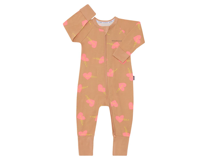 Bonds Baby/Toddler Zip Wondersuit - Love Bonds/Pale Almond