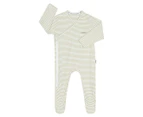 Bonds Baby Newbies Rib Zippy Suit - Sandbar Green/Mascarpone