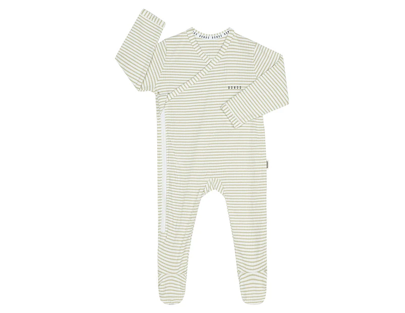 Bonds Baby Newbies Rib Zippy Suit - Sandbar Green/Mascarpone