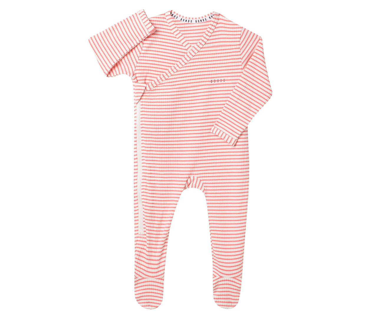 Bonds Baby Newbies Rib Zippy Suit - Island Punch/Mascarpone