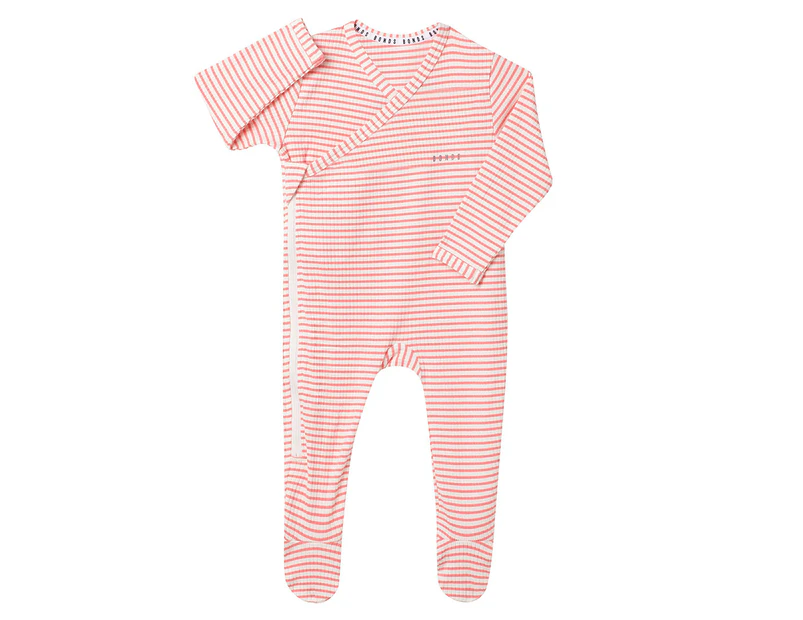 Bonds Baby Newbies Rib Zippy Suit - Island Punch/Mascarpone