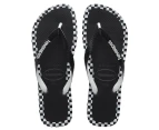 Havaianas Men's Checkmate Top Thongs - Black/White