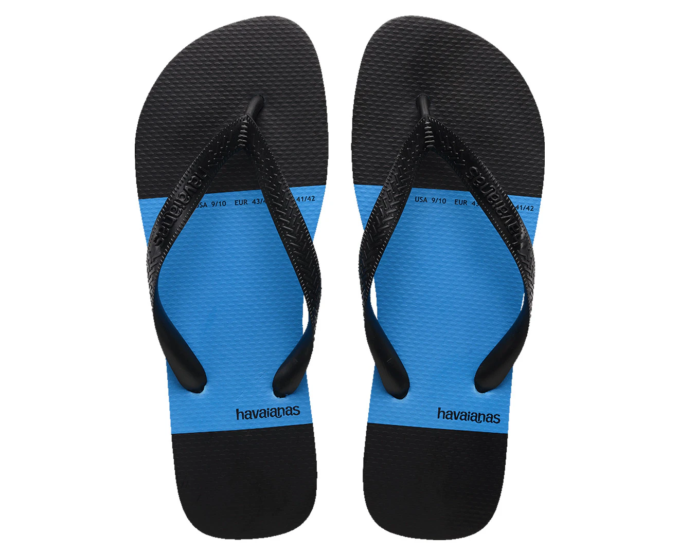 Havaianas Men's Top Block Thongs - Blue/Black