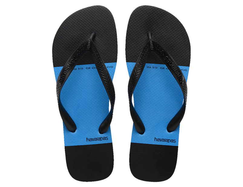 Havaianas Men's Top Block Thongs - Blue/Black