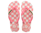 Havaianas Women's Top x Em on Holiday Thongs - Pink/White Check