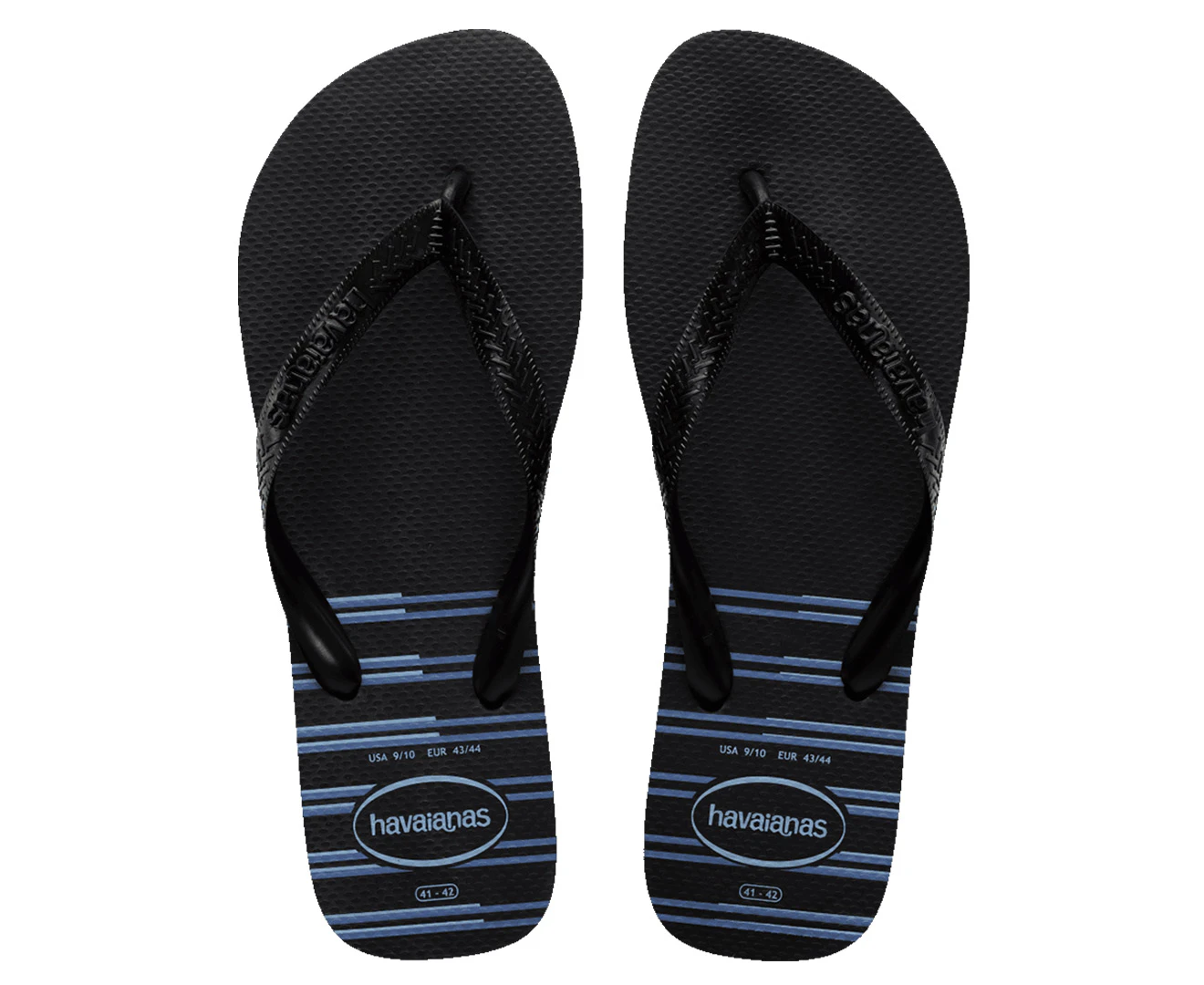 Havaianas Men's Top Basic Thongs - Black/Blue