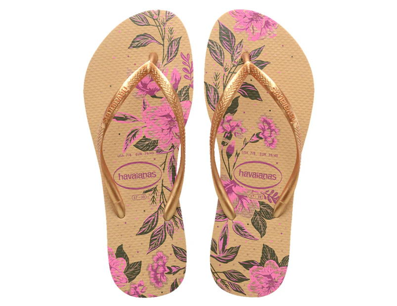 Havaianas Women's Slim Thongs - Organic Golden