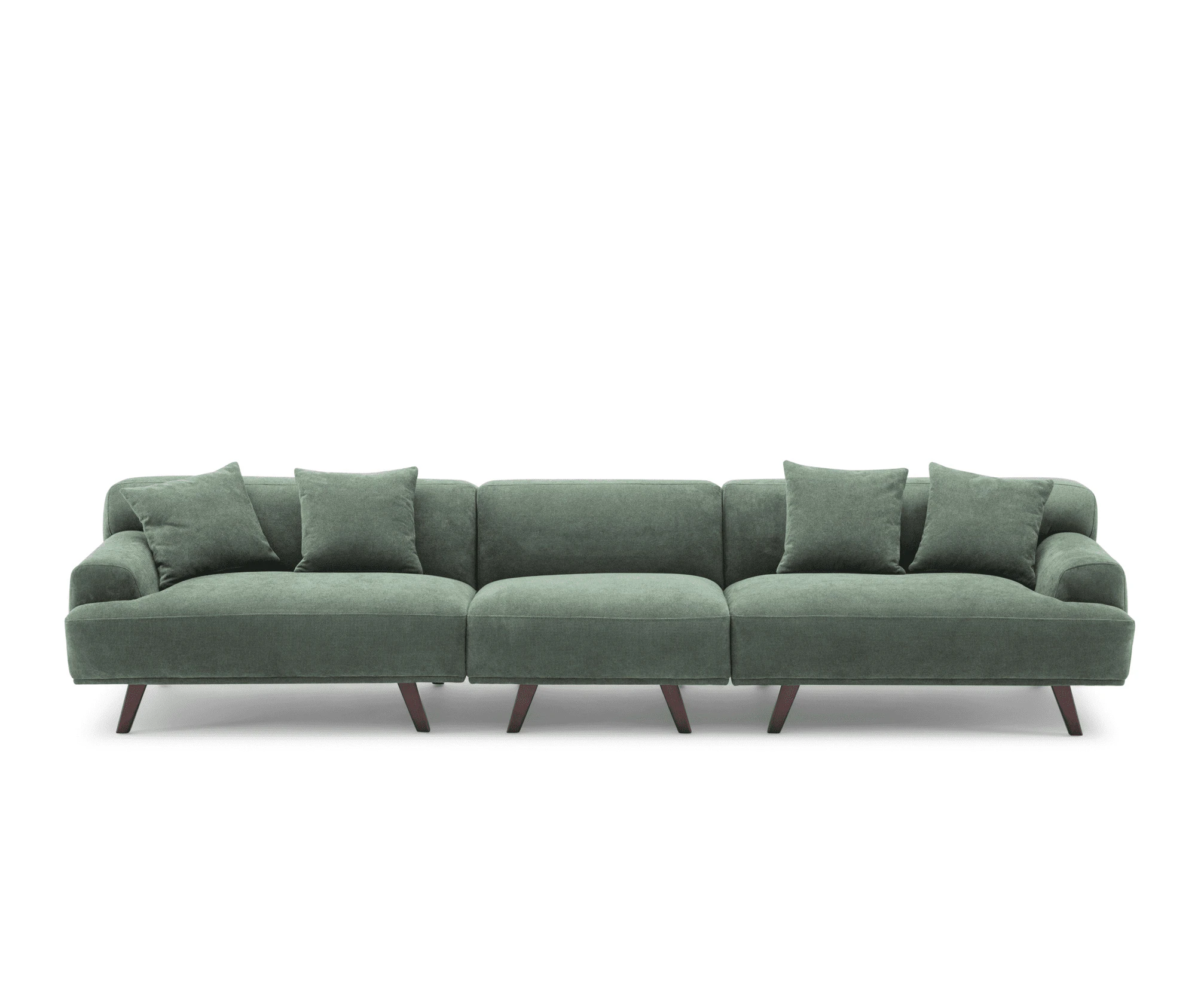 MAX Green Fabric Upholstery Sofa/Plywood Frame/Wood Legs/Armchair/Three Seater/Four Seater