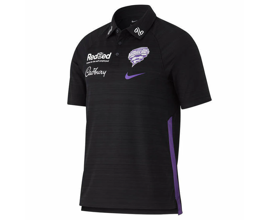 Hobart Hurricanes Short Sleeve Media Polo Mens