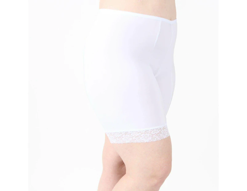 Moisture Wicking Cool Anti Chafe Slip Short With Leg Lace 7"