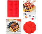 Silicone waffle mold baking mould, 2 pieces waffle cake mold, cake mold, ice cubes, bread mold, baking molds Suitable