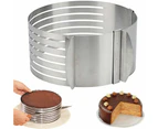 Ring Cutter Layer Cake Slicer, Adjustable Ring 7 Layer Mousse, For Easily Cutting Cake Bottoms, DIY Round Bread Baking Pan