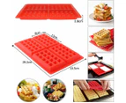 Silicone waffle mold baking mould, 2 pieces waffle cake mold, cake mold, ice cubes, bread mold, baking molds Suitable