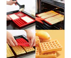 Silicone waffle mold baking mould, 2 pieces waffle cake mold, cake mold, ice cubes, bread mold, baking molds Suitable