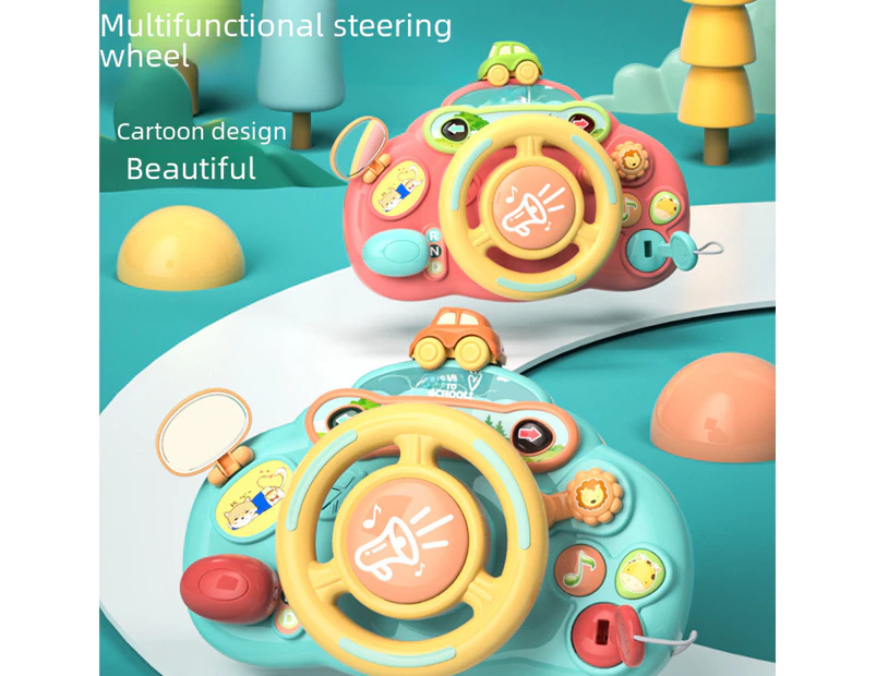 Children's educational early education steering wheel simulation car baby music educational fun music learning Car Toys