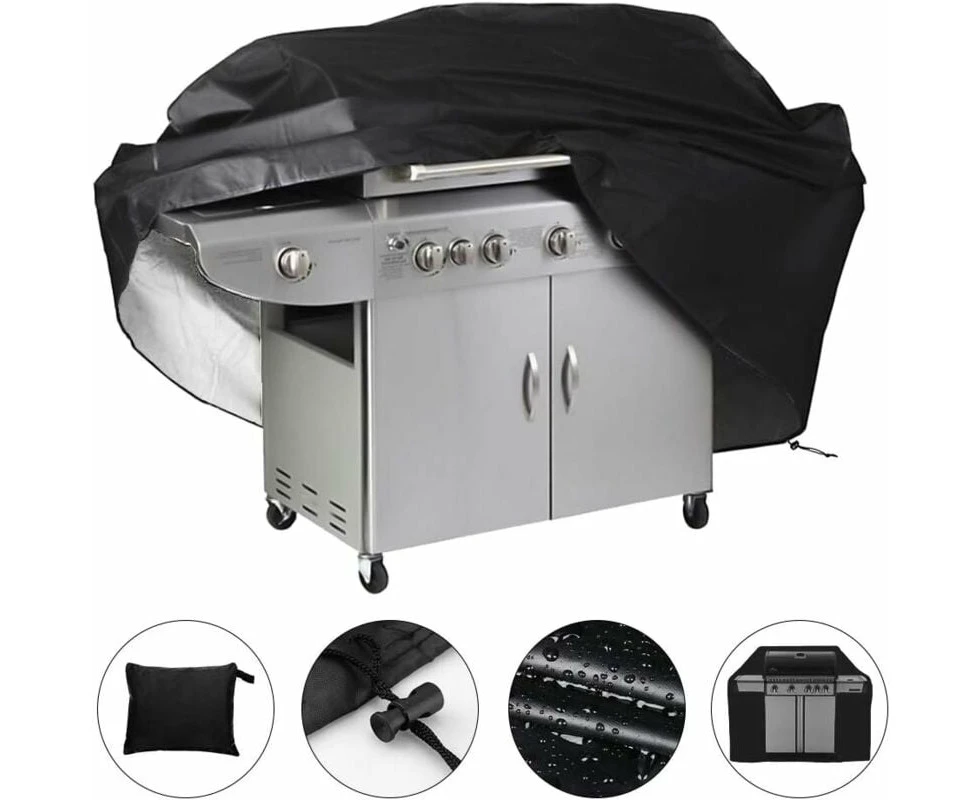 Waterproof Barbecue Cover 145 x 61 x 117cm (Black)