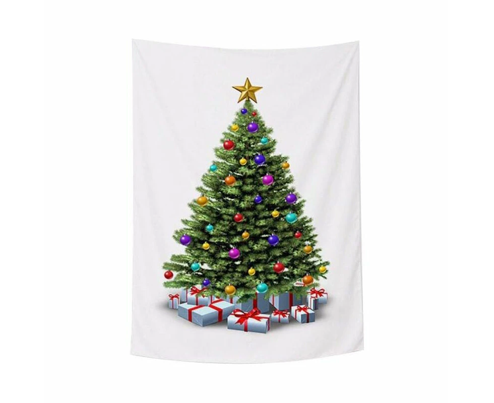 Christmas Tapestry Christmas Tree Tapestry Fabric Wall Hanging Bedroom Living Room Dorm Background Decorations 100 150cm