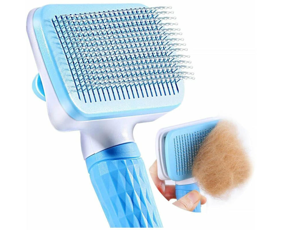 Dog Cat Brush, Self-Cleaning Dead Hair Brush for Cats Dogs, Effective Removal of up to 95% of Dead Hair and Tomentose Hair, Suitable for Dogs Cats S