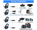 Stereo Gaming Headset for PS4, PS5, PC, Xbox One, Noise Cancelling Over Ear Headphones with Mic, Bass Surround(Blue)