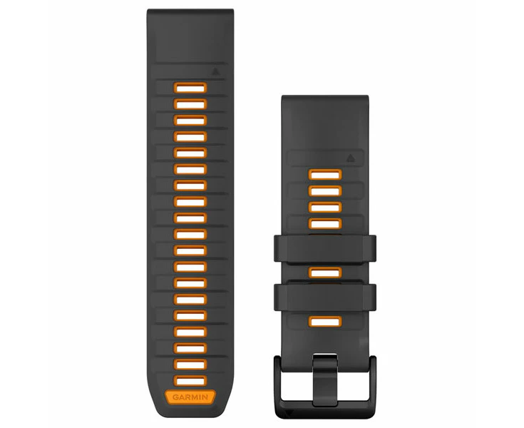 Garmin QuickFit 26 Watch Band - Graphite/Spark Orange