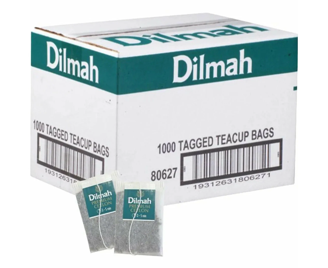 Dilmah Premium 1000 Tagged Black Ceylon Tea Cup Bags Carton Box Bulk