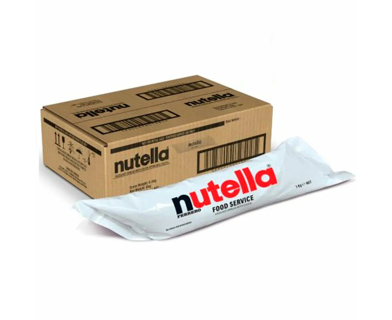 Nutella Chocolate Hazelnut Spread Piping Bag 1kg Pack 6 Bulk Carton