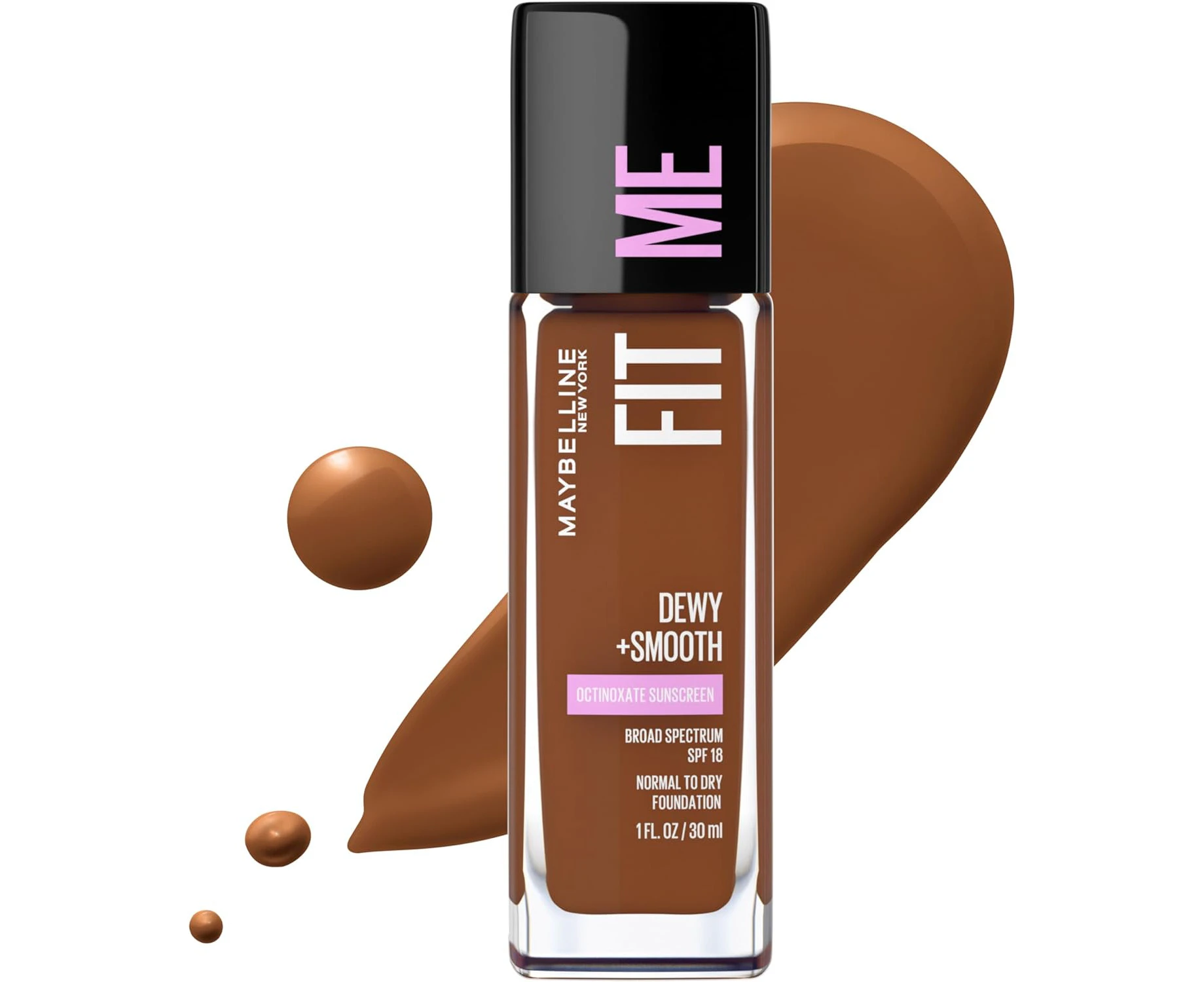 Maybelline New York Fit Me Dewy and Smooth Luminous Foundation - Java