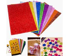 Glitter powder EVA sponge paper A4 with adhesive glitter paper gold powder foam paper children's creative glitter stickers