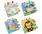 Exclusive for JJOVCE baby tear-proof animal cloth book embroidery three-dimensional cloth book Enlightenment baby toys