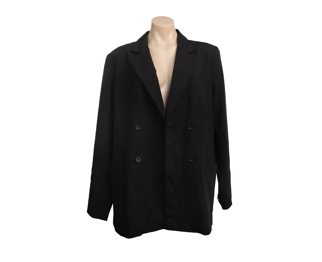 DKNY Women's Double Breasted Long Sleeve Blazer | Black