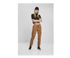 URBAN CLASSICS Women's High Waist Cargo Jogging Pants | Toffee