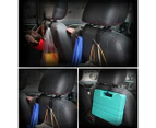 8pcs Storage Groceries Plastic Car Back Seat Bag Handbag Hooks Headrest Hanger