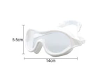 Large Frame Swimming Goggles, High-Definition Anti-Fog Goggles, Adult One-Piece Swimming Goggles For Men And Women,White