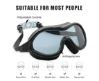 Large Frame Swimming Goggles, High-Definition Anti-Fog Goggles, Adult One-Piece Swimming Goggles For Men And Women,Black