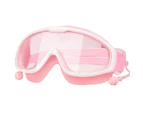 High-Definition Transparent Waterproof And Fog-Proof Swimming Goggles For  And Men With Large Frame Goggles,Pink