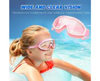 High-Definition Transparent Waterproof And Fog-Proof Swimming Goggles For  And Men With Large Frame Goggles,Pink