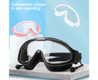 High-Definition Transparent Waterproof And Fog-Proof Swimming Goggles For  And Men With Large Frame Goggles,Pink