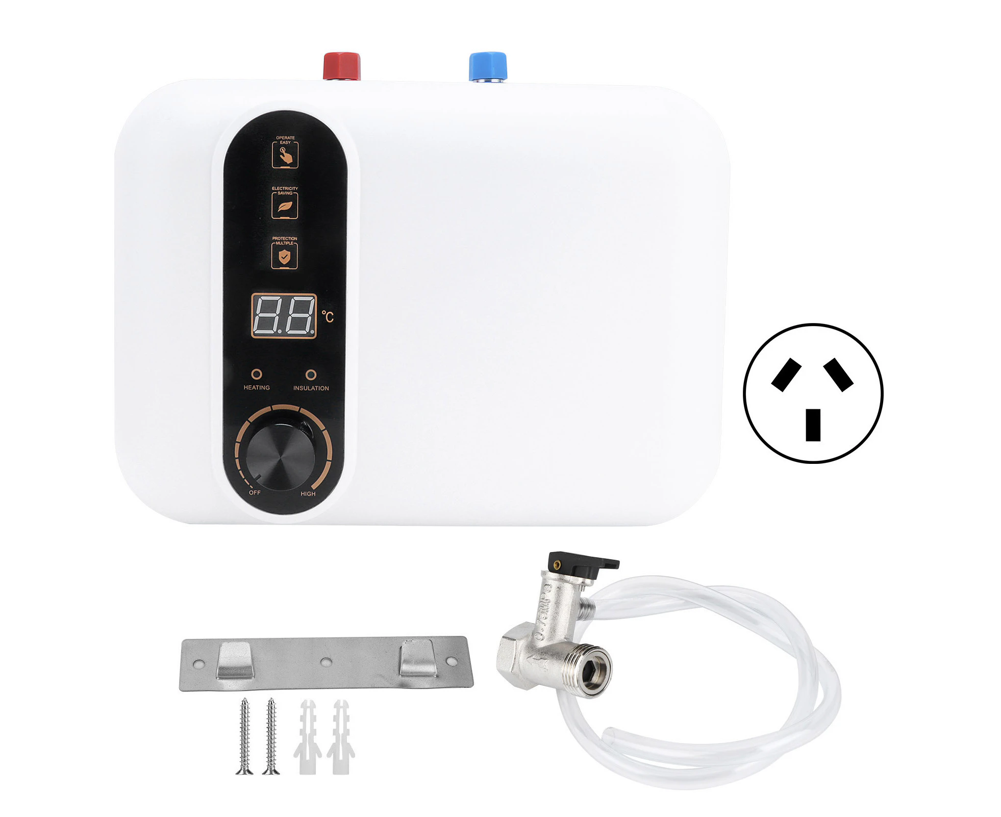 10L Electric Mini Tank Water Heater Bathroom House Shower Hot Household Supplies(AU Plug 220V 1400W )