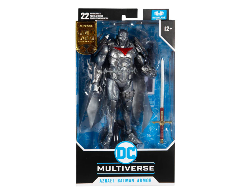 McFarlane Gold Label DC Multiverse Batman Curse of the White Knight Azrael Batman Armor Silver Edition 7 inch Action Figure